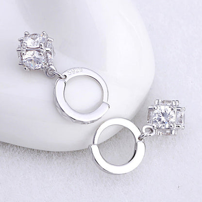 Women's Female Cube Love Window Sugar Cute Earrings