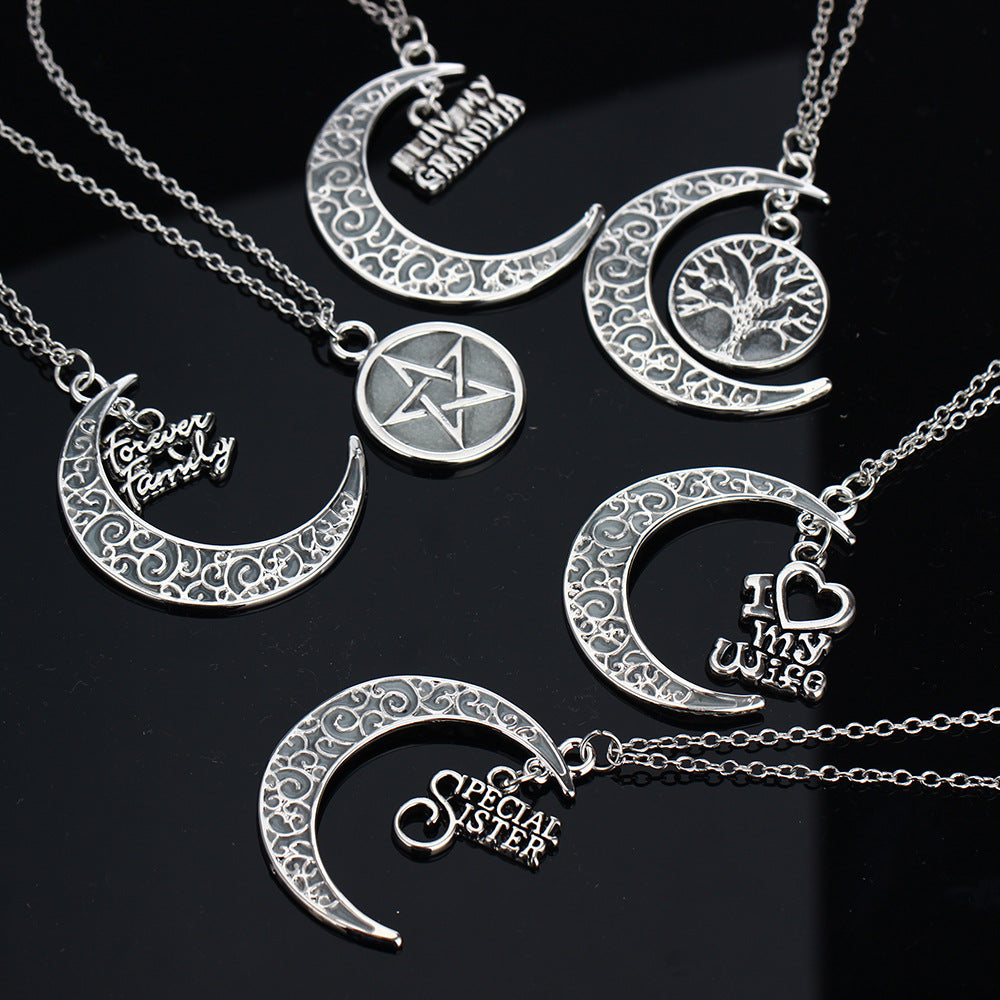 Hollow Moon Luminous Lucky Tree Clavicle Chain Necklaces