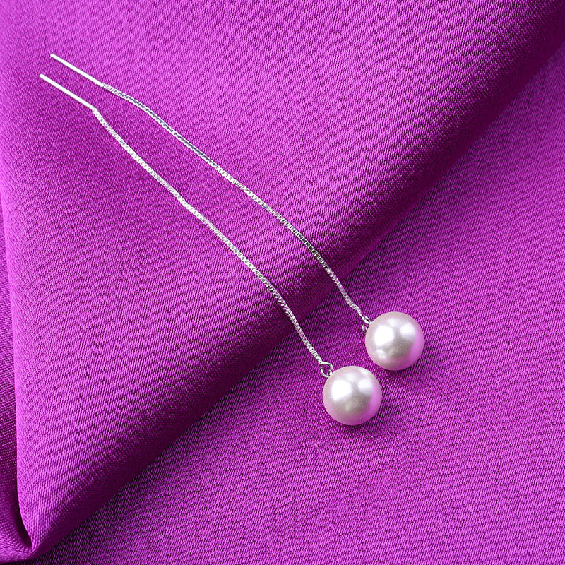 Women's Pearl Ear String Super Long Sweet Earrings