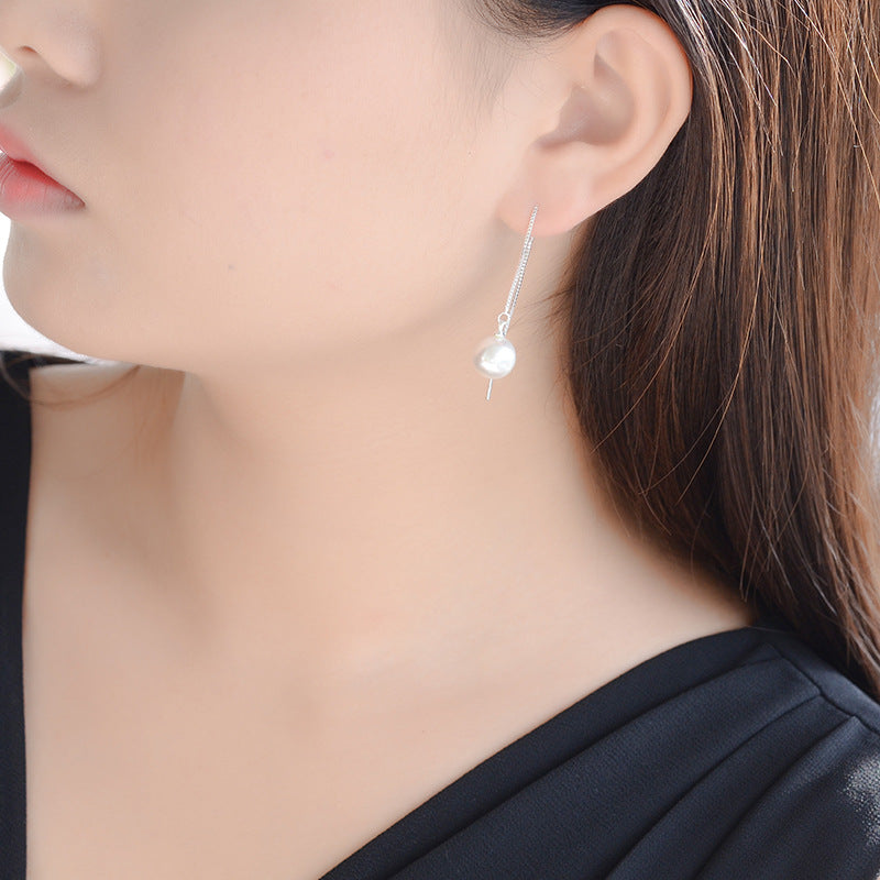 Women's Pearl Ear String Super Long Sweet Earrings