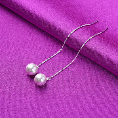 Women's Pearl Ear String Super Long Sweet Earrings