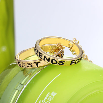 Suit Clavicle Chain Good Friend Three-piece Necklaces