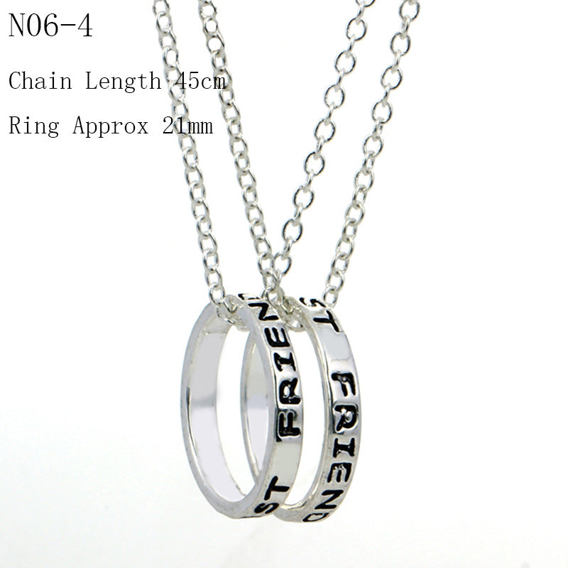 Suit Clavicle Chain Good Friend Three-piece Necklaces