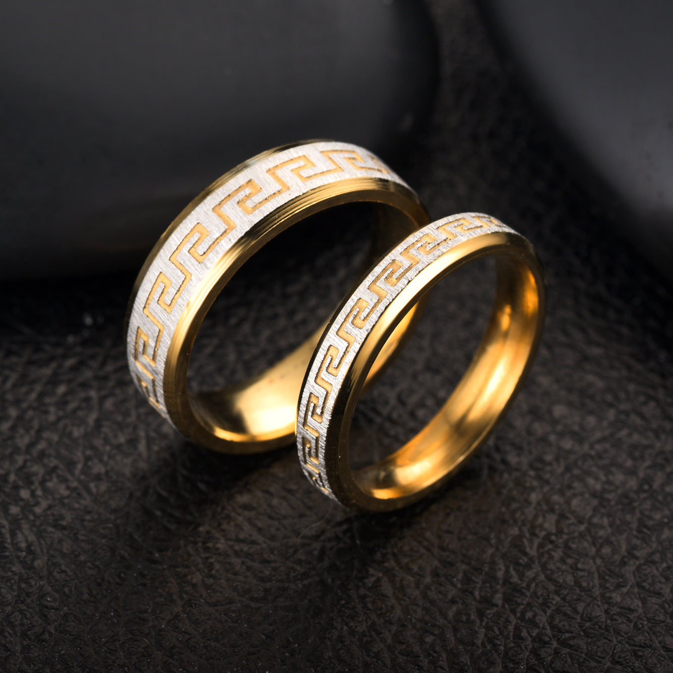 Retro Creative Pattern Titanium Steel Stainless Rings