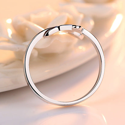 Olive Branch Female Mouth Personalized Index Finger Joint Sier Rings