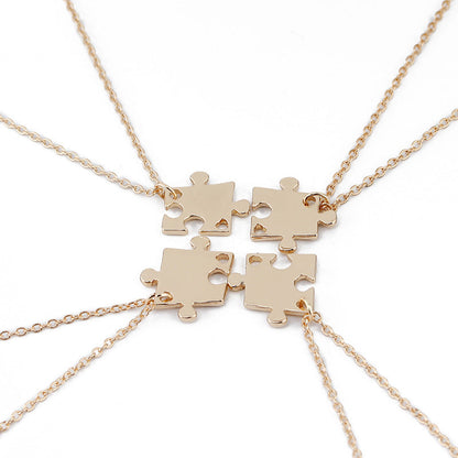 Creative Puzzle Stitching Good Friend Accessories Necklaces