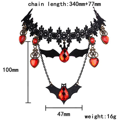 Creative Style Female Vintage Animal Bat Necklaces
