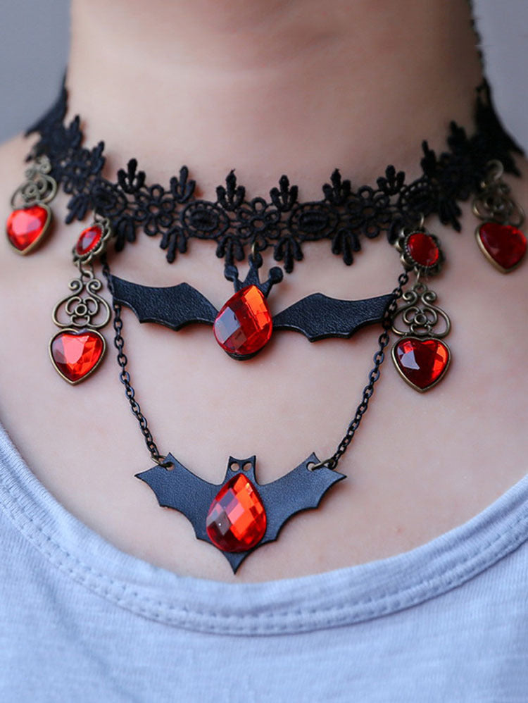 Creative Style Female Vintage Animal Bat Necklaces