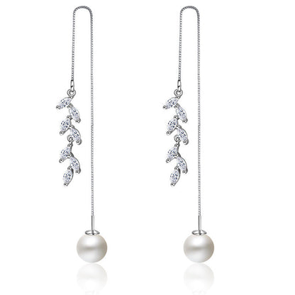 Simple Horse Eye Zircon Dance Eardrop Temperamental Earrings