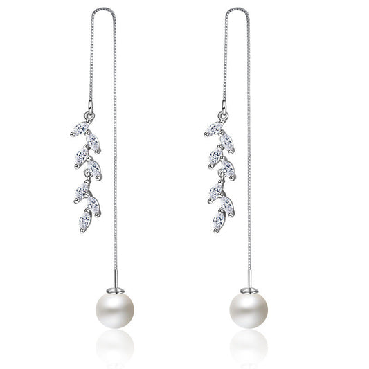 Simple Horse Eye Zircon Dance Eardrop Temperamental Earrings