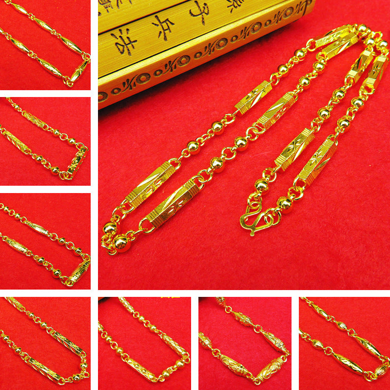 Men's Live Broadcast Ornament Gold Plated Keel Hemp Necklaces