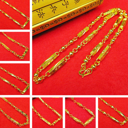 Men's Live Broadcast Ornament Gold Plated Keel Hemp Necklaces