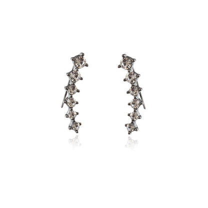 Women's Gradient Full Diamond Personality Fashion Inlaid Stone Geometric Earrings