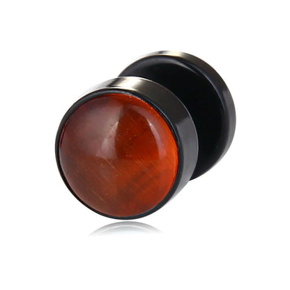 Allergic Barbell Opal Stone Ear Fashion Earrings