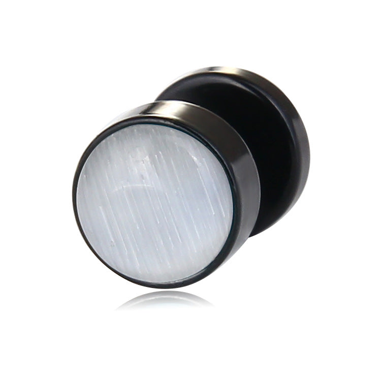 Allergic Barbell Opal Stone Ear Fashion Earrings