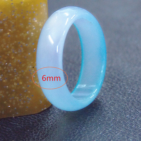 Jade Grade Quartzite Ice Bottom Violet Rings