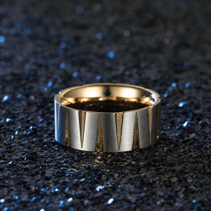 Steel Ornament Titanium Colorful Brushed Matte Rings