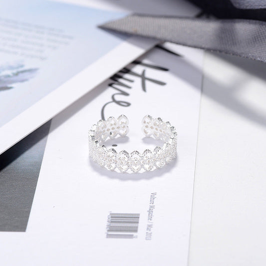 Open Small Fresh Pattern Lace Hollow Rings