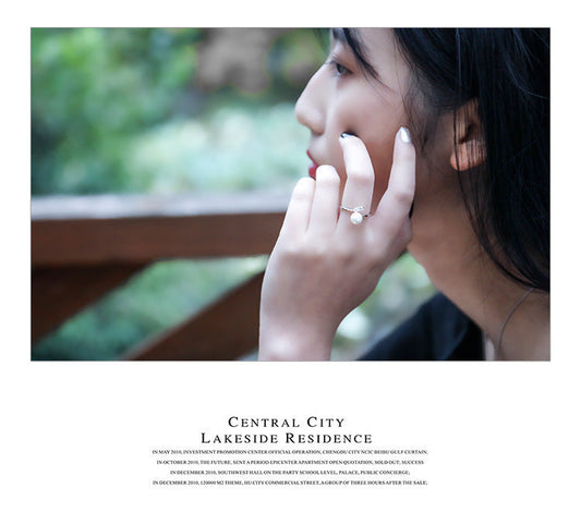 Classic Style Simple Ladies Open-end Pearl Rings