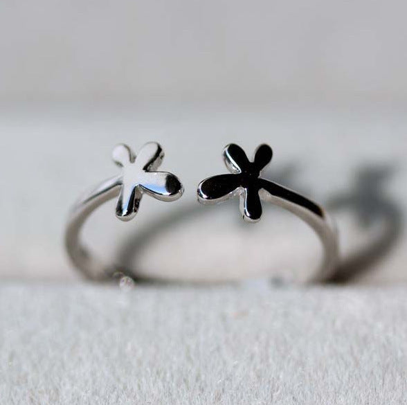 Flower Open Hug Palm Fashion Small Rings