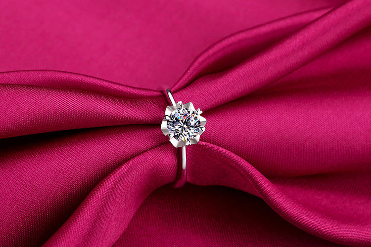 Romantic Snowflake Proposal Female Open Small Rings