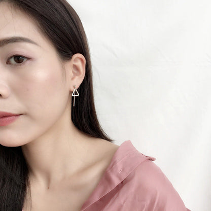 Women's Simple Geometric Long Strip Round Square Rings