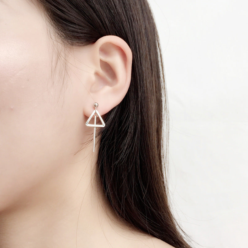 Women's Simple Geometric Long Strip Round Square Rings