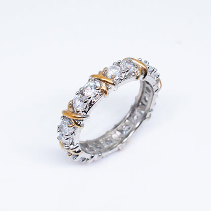 Women's Color Separation Inlaid Zircon Fashion Luxury Rings
