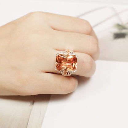 Cool Graceful Exaggerated Colored Gemstone Ornament Rings