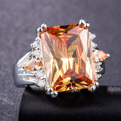 Cool Graceful Exaggerated Colored Gemstone Ornament Rings
