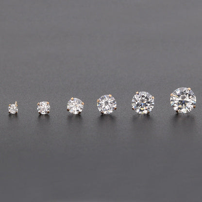 Simple Fashion Stainless Steel Transparent White Earrings