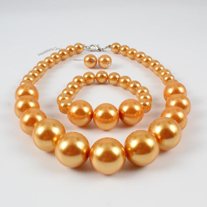 Fashion Pearl Simplicity And Exaggeration Imitation Necklaces