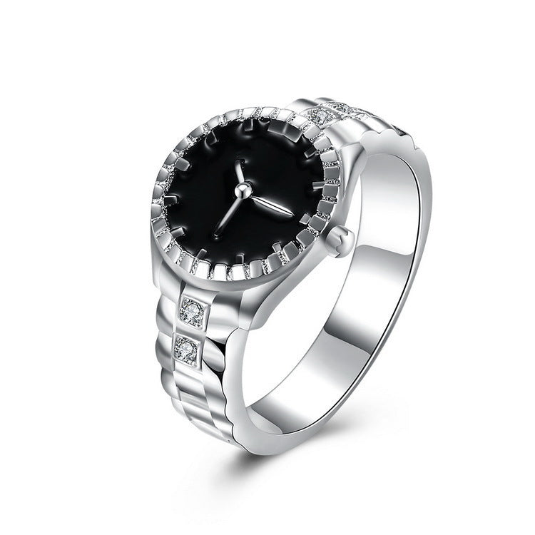 Comfortable Casual Watch Sier Plated Jewelry Rings