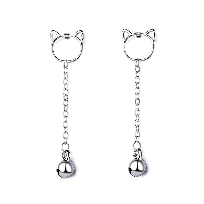 Gu Cute Bell Cat Female Temperament Earrings
