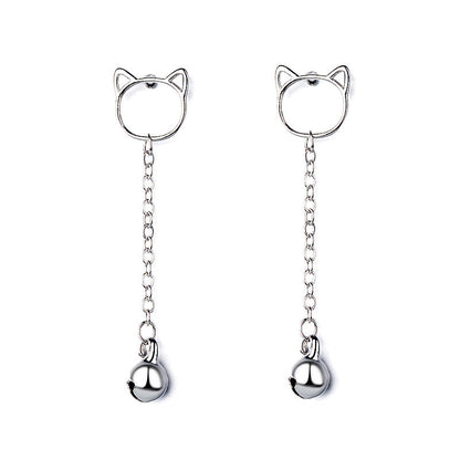 Gu Cute Bell Cat Female Temperament Earrings
