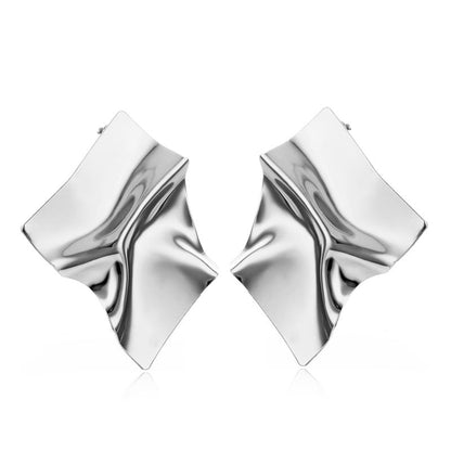 Women's Exaggerated Personalized Geometric Irregular Alloy Glossy Earrings