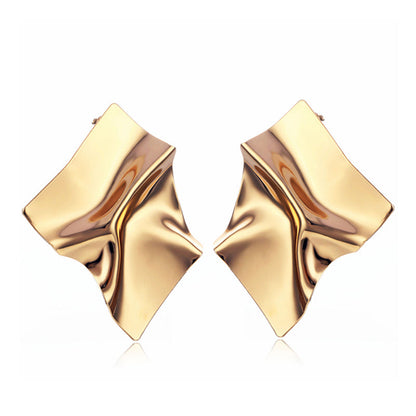 Women's Exaggerated Personalized Geometric Irregular Alloy Glossy Earrings