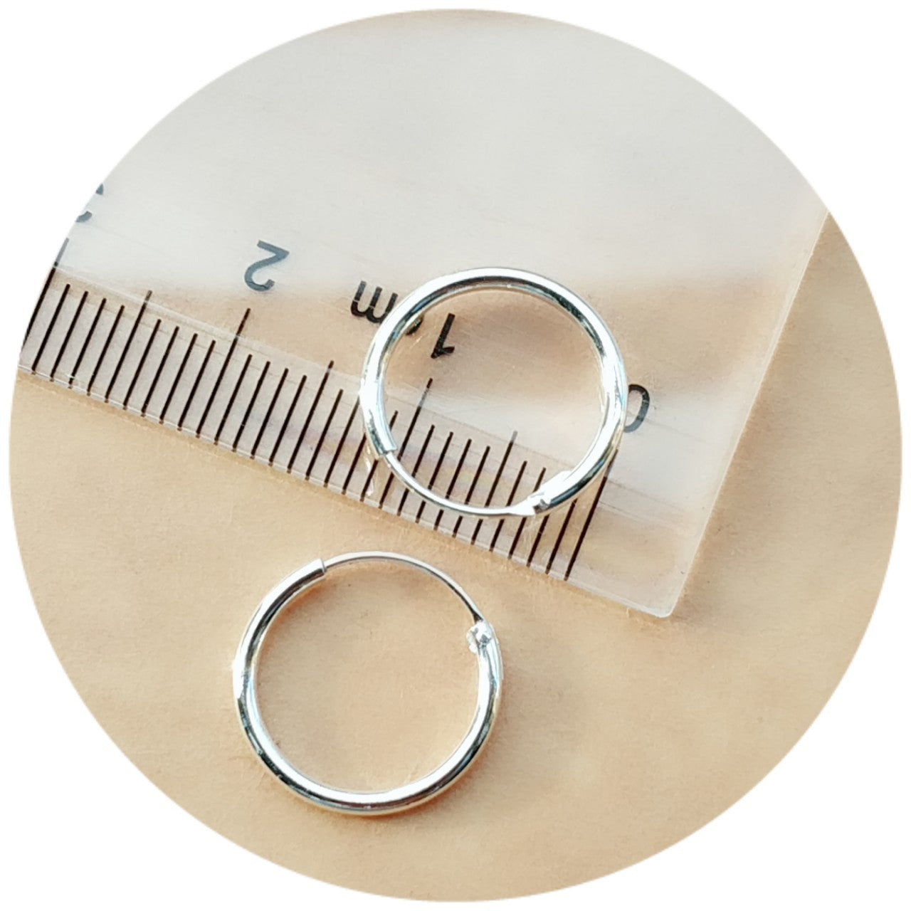 Sier Electroplated Ear Smooth Opening Small Earrings