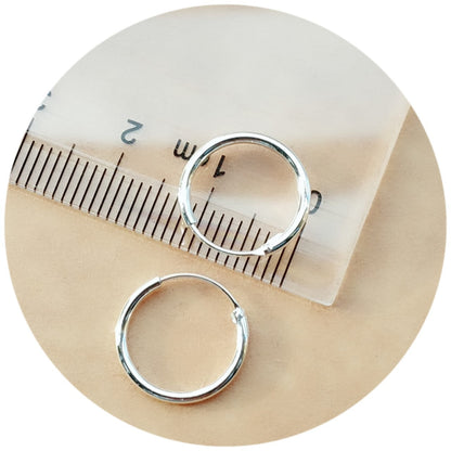 Sier Electroplated Ear Smooth Opening Small Earrings