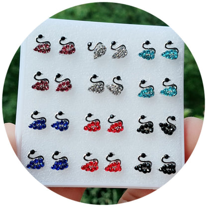 Women's Summer Ear Plastic Auricular Needle Mini Earrings