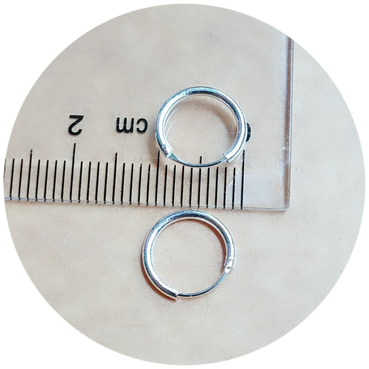 Sier Electroplated Ear Smooth Opening Small Earrings