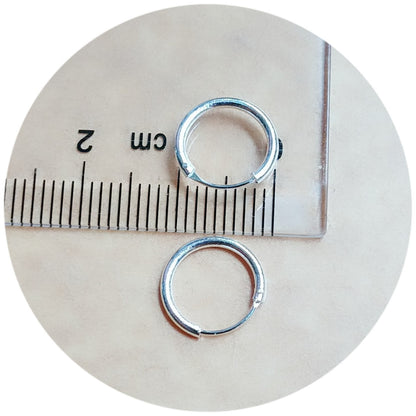 Sier Electroplated Ear Smooth Opening Small Earrings