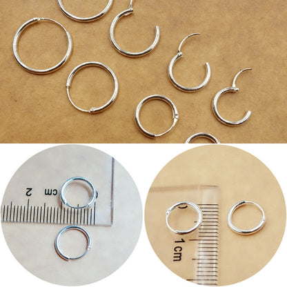 Sier Electroplated Ear Smooth Opening Small Earrings