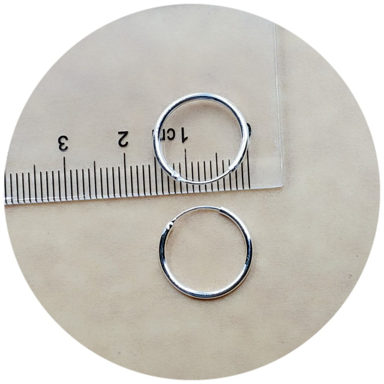 Sier Electroplated Ear Smooth Opening Small Earrings