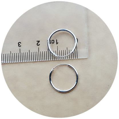 Sier Electroplated Ear Smooth Opening Small Earrings