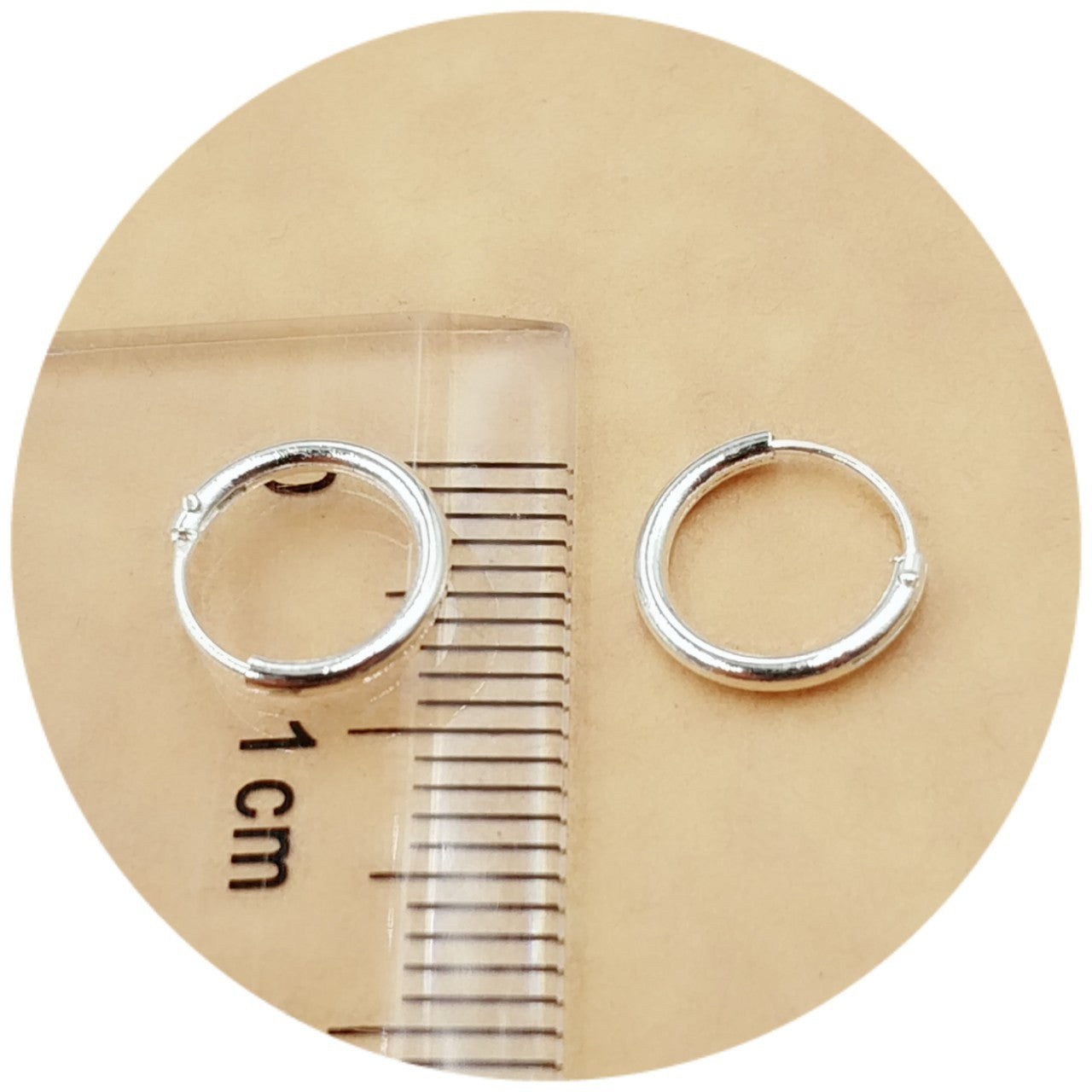 Sier Electroplated Ear Smooth Opening Small Earrings