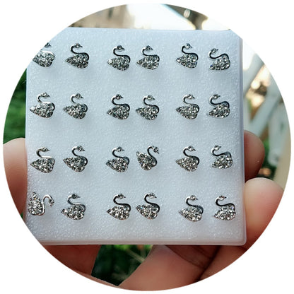 Women's Summer Ear Plastic Auricular Needle Mini Earrings