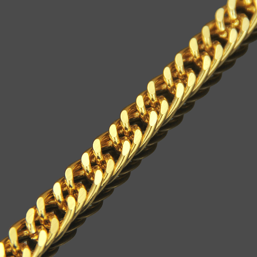 Hip Hop Fashion Domineering Thick Gold Bracelets