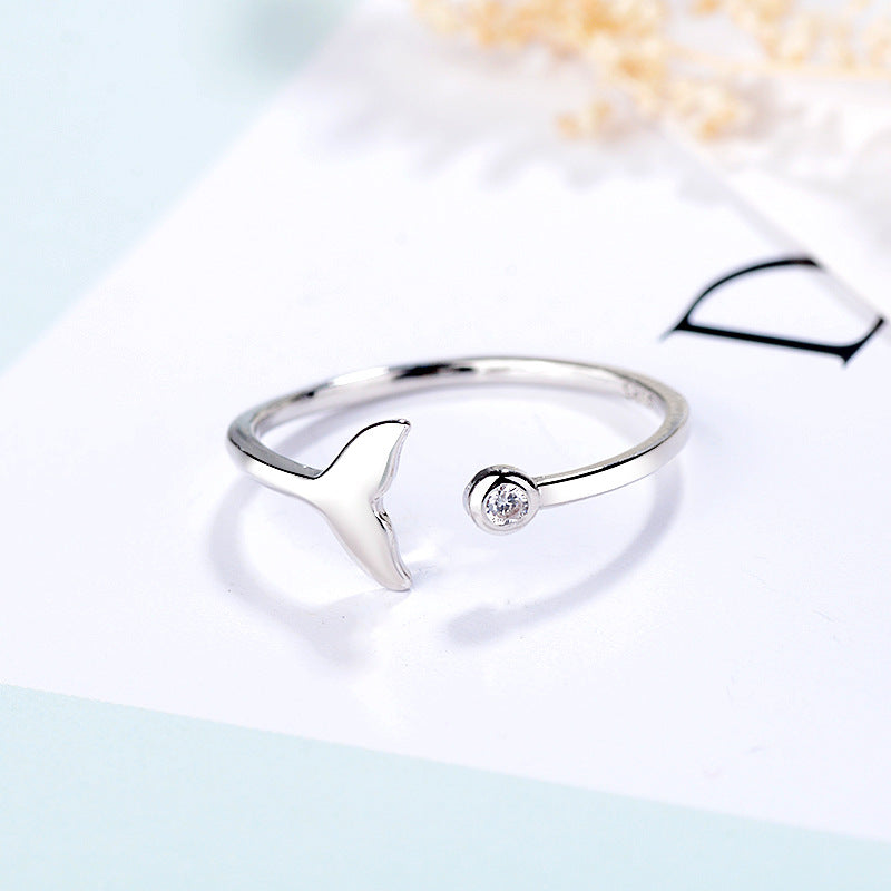 Mermaid Tail Open Fishtail Female Dolphin Rings