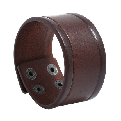 Men's Punk Retro Cattle Leather Creative Simple Bracelets